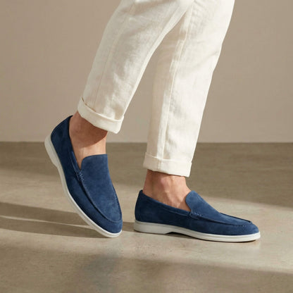 Carlos | Mocassins de Camurça Homem Sola Leve