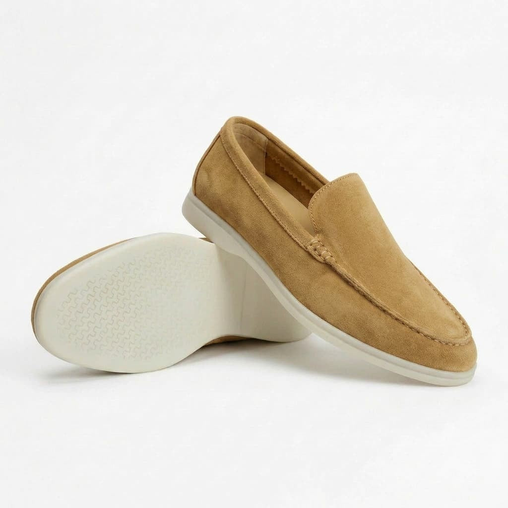 Carlos | Mocassins de Camurça Homem Sola Leve