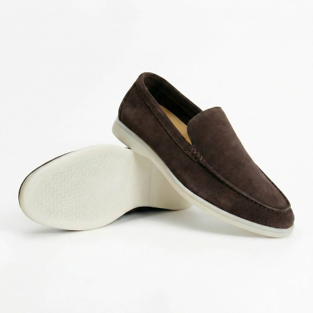 Carlos | Mocassins de Camurça Homem Sola Leve
