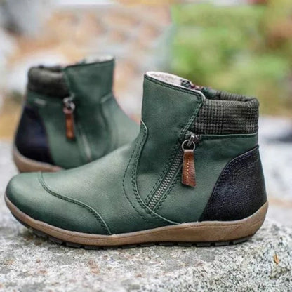 Rowena | Women's Waterproof Winter Ankle Boots Zip Up
