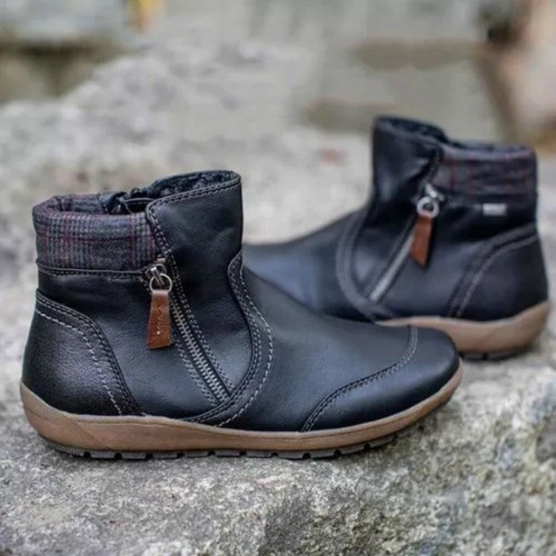 Rowena | Women's Waterproof Winter Ankle Boots Zip Up