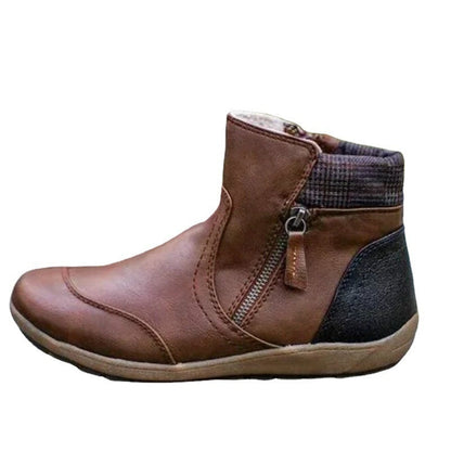 Rowena | Women's Waterproof Winter Ankle Boots Zip Up