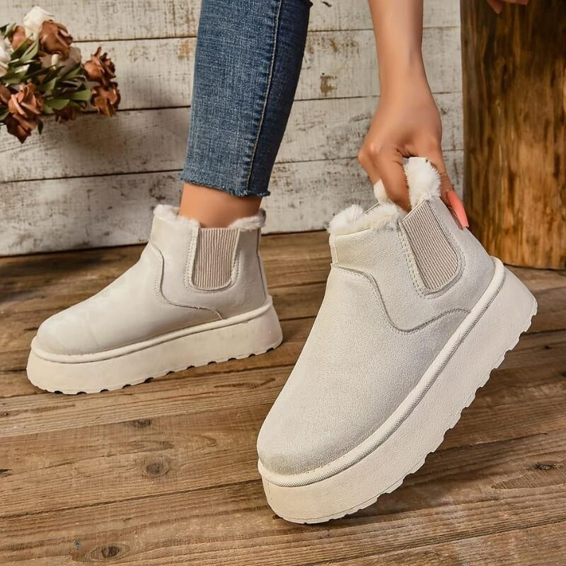 Carminho | Botins Mulher Forro Peluche Sola Plataforma