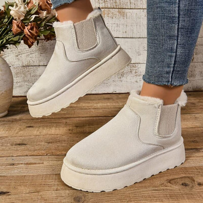 Carminho | Botins Mulher Forro Peluche Sola Plataforma