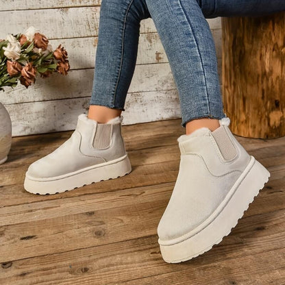 Carminho | Botins Mulher Forro Peluche Sola Plataforma