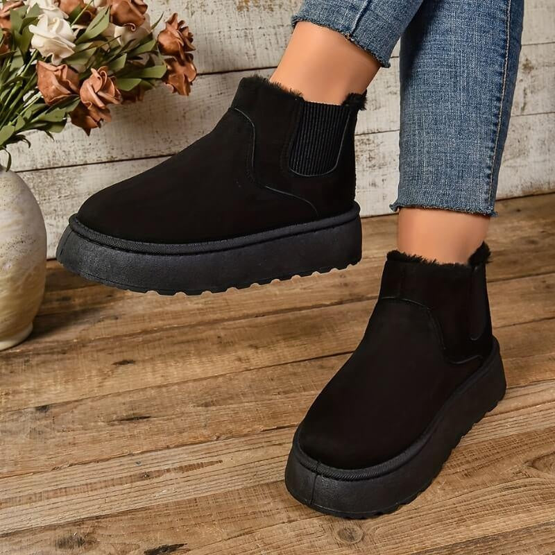 Carminho | Botins Mulher Forro Peluche Sola Plataforma