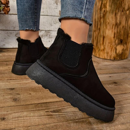 Carminho | Botins Mulher Forro Peluche Sola Plataforma