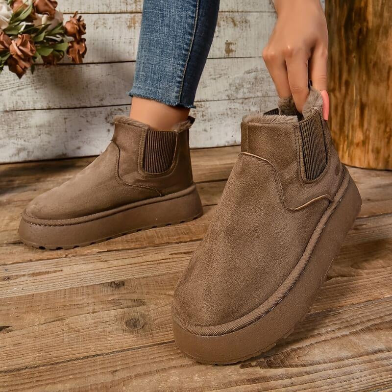 Carminho | Botins Mulher Forro Peluche Sola Plataforma