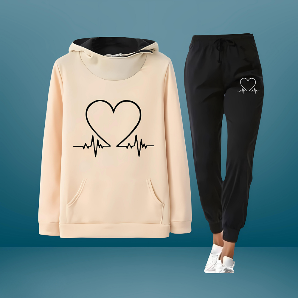 Carolina | Conjunto de Jogging Mulher com Capuz Estampado