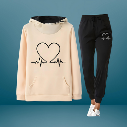 Carolina | Conjunto de Jogging Mulher com Capuz Estampado