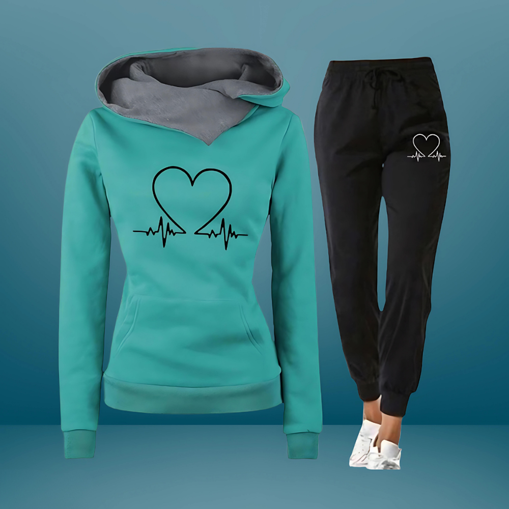 Carolina | Conjunto de Jogging Mulher com Capuz Estampado