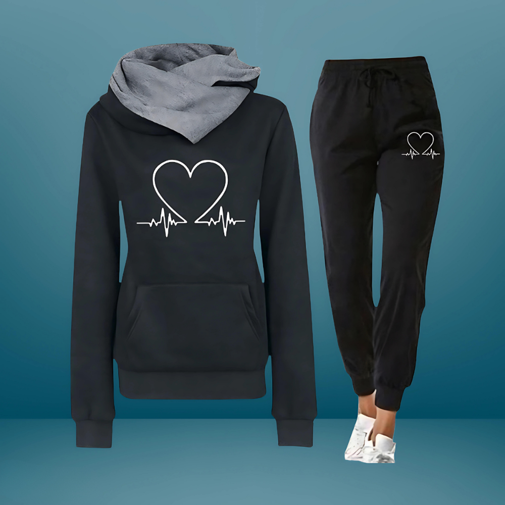 Carolina | Conjunto de Jogging Mulher com Capuz Estampado