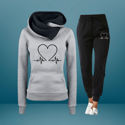 Carolina | Conjunto de Jogging Mulher com Capuz Estampado
