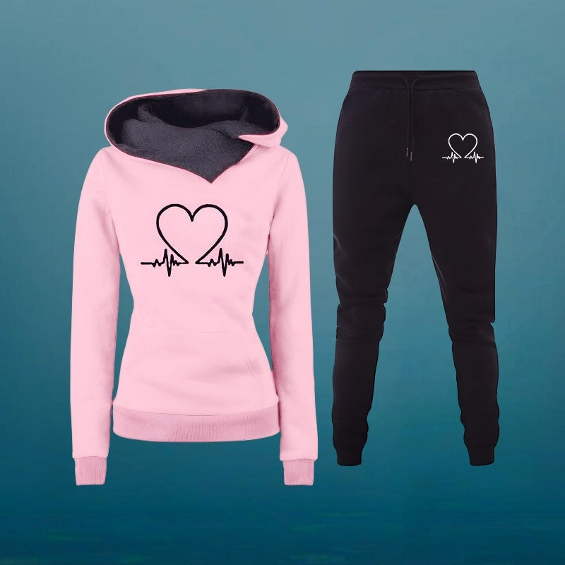 Carolina | Conjunto de Jogging Mulher com Capuz Estampado