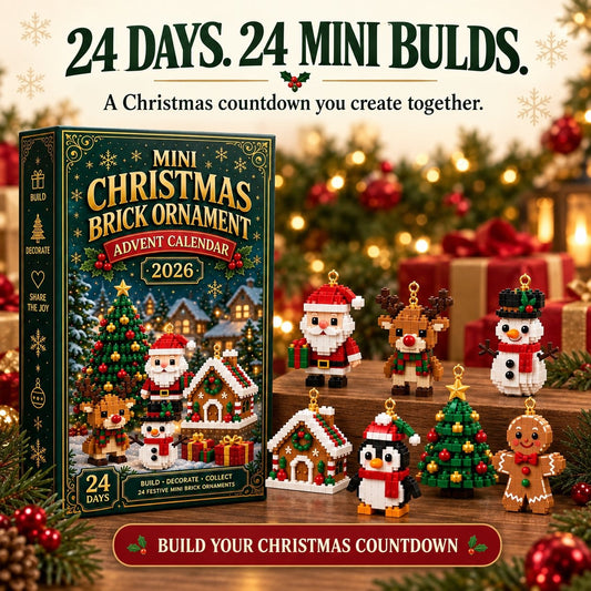 Clementine | Christmas Advent Calendar 24 Mini Brick Ornament Sets