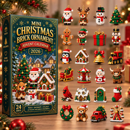 Clementine | Christmas Advent Calendar 24 Mini Brick Ornament Sets