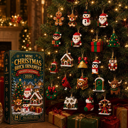 Clementine | Christmas Advent Calendar 24 Mini Brick Ornament Sets