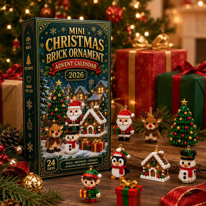 Clementine | Christmas Advent Calendar 24 Mini Brick Ornament Sets