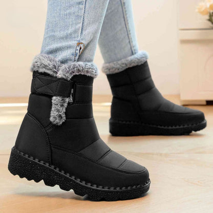 Clementine | Women's Winter Snow Boots with Fur-Look Trim