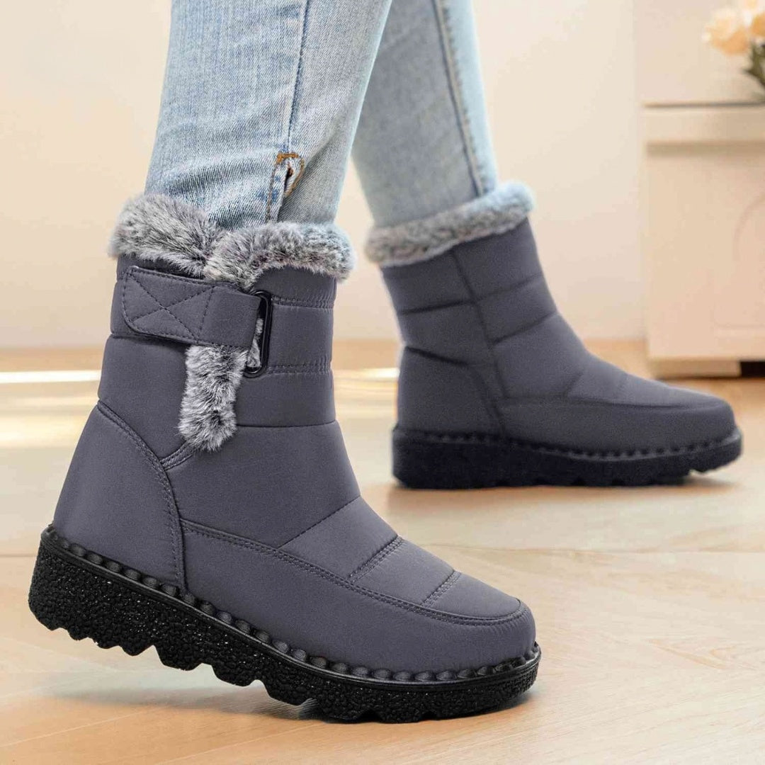Clementine | Women's Winter Snow Boots with Fur-Look Trim