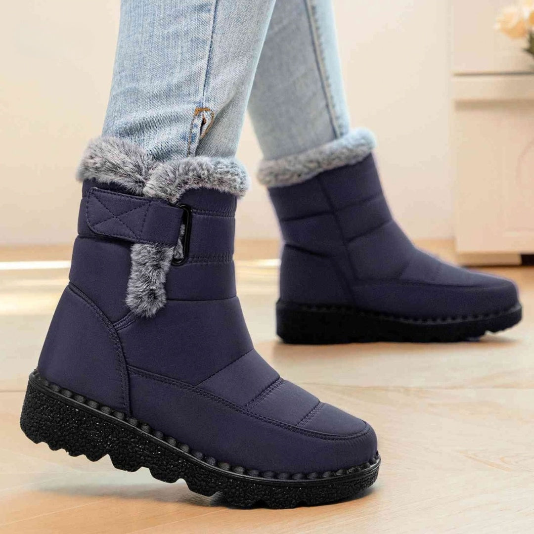Clementine | Women's Winter Snow Boots with Fur-Look Trim