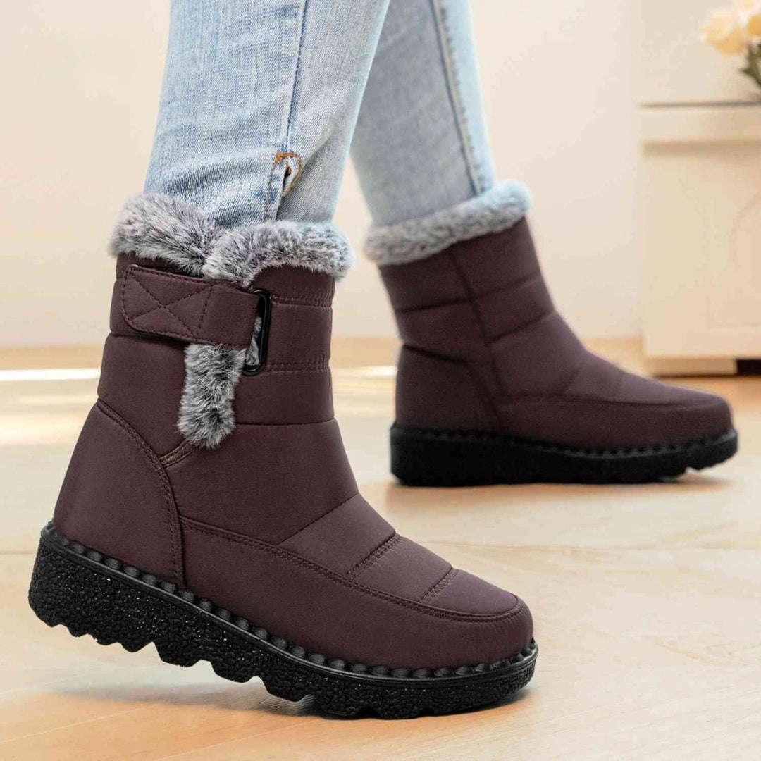 Clementine | Women's Winter Snow Boots with Fur-Look Trim