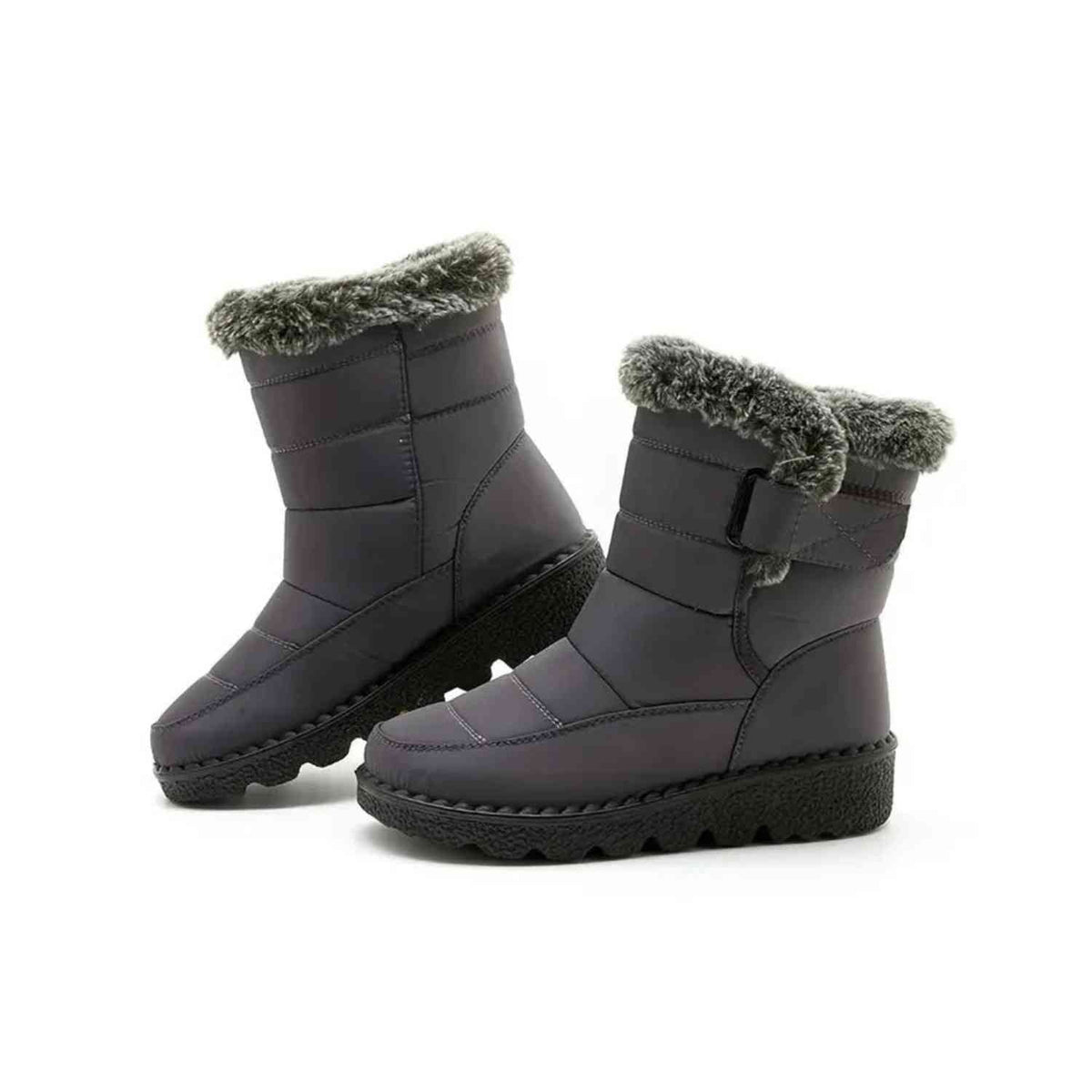 Clementine | Women's Winter Snow Boots with Fur-Look Trim