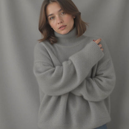 Constança | Camisola de Lã Mulher Gola Alta Oversize
