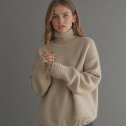 Constança | Camisola de Lã Mulher Gola Alta Oversize