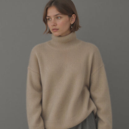 Constança | Camisola de Lã Mulher Gola Alta Oversize