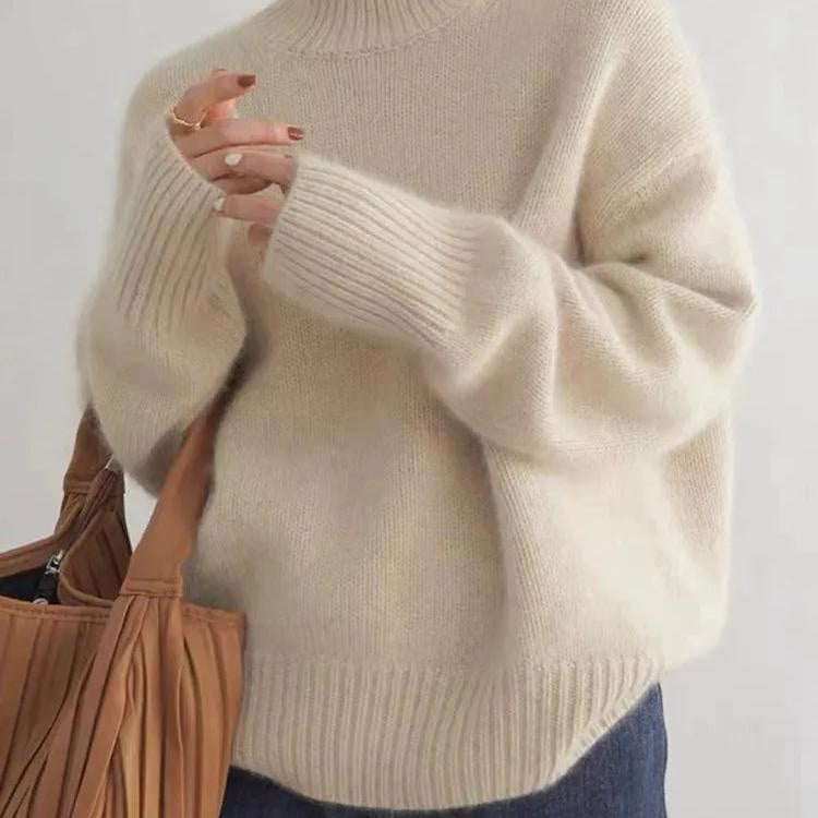 Constança | Camisola de Lã Mulher Gola Alta Oversize