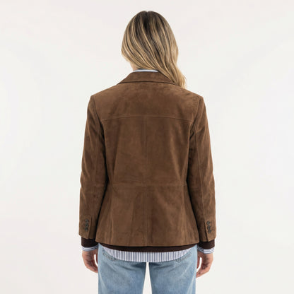 Constança | Casaco de Camurça Mulher Blazer Lapela