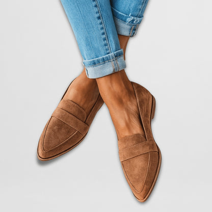 Constança | Mocassins de Camurça Mulher Bico Pontiagudo
