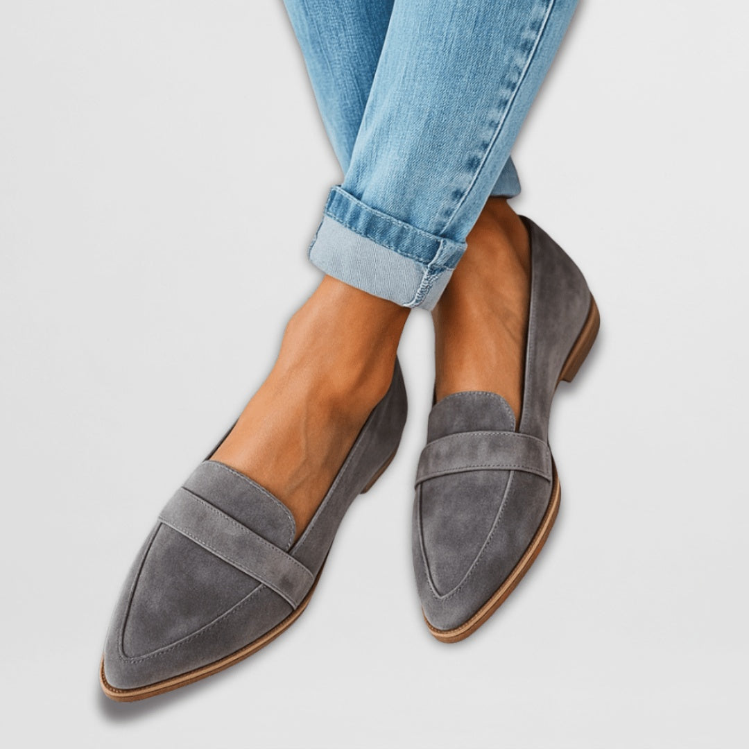 Constança | Mocassins de Camurça Mulher Bico Pontiagudo