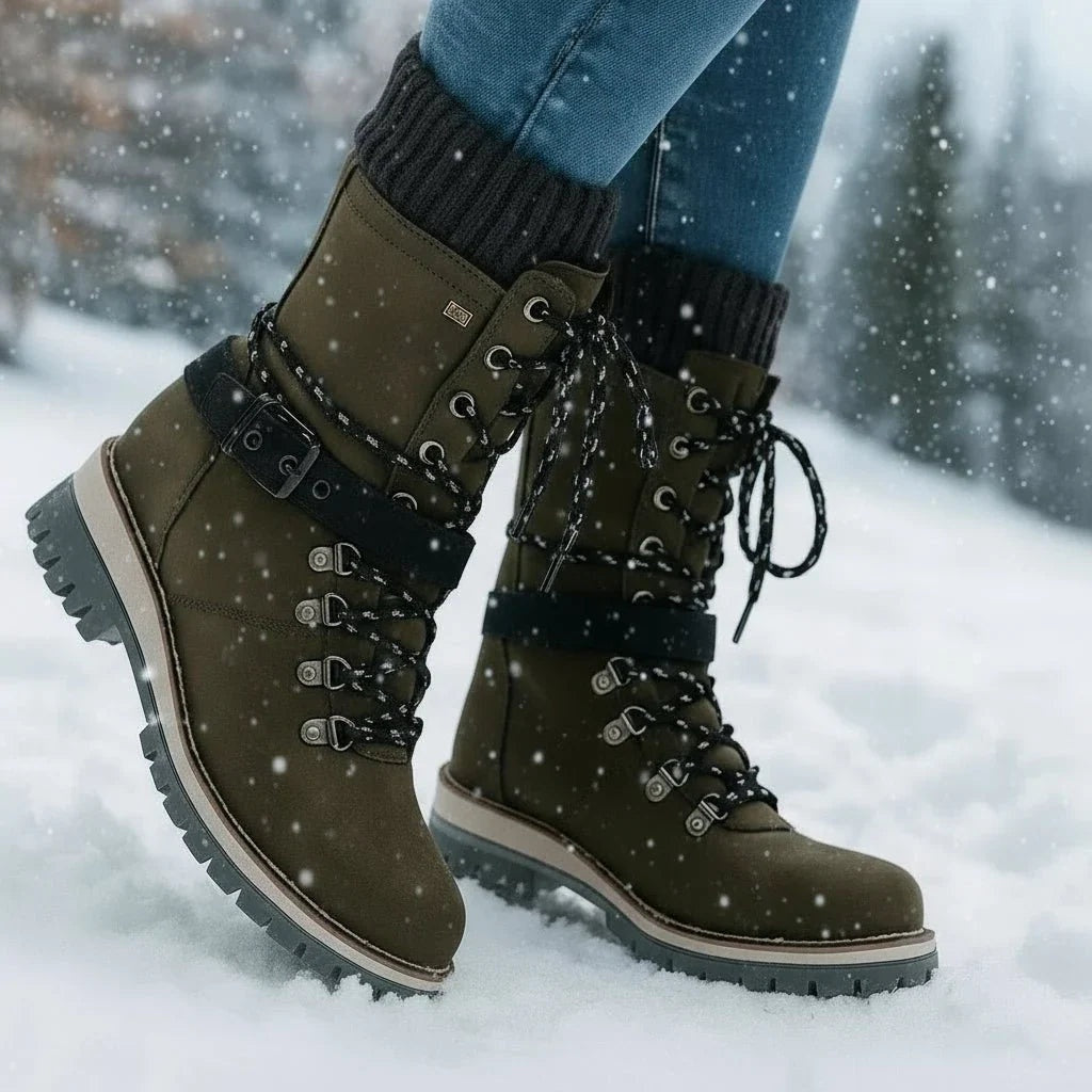 Cordelia | Women's Waterproof Winter Snow Boots with Knit Cuff