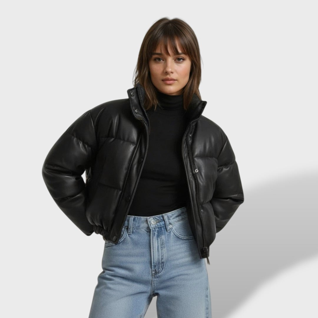 Daniela | Casaco Bomber Acolchoado de Polipele Mulher Curto