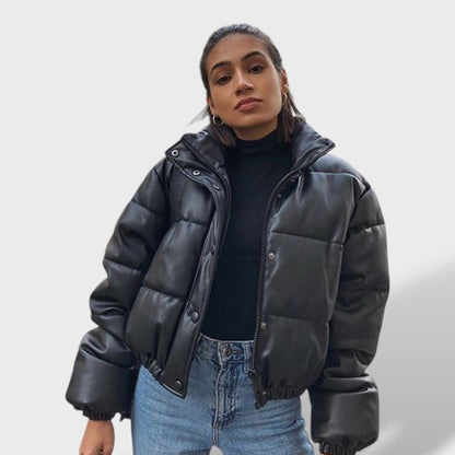 Daniela | Casaco Bomber Acolchoado de Polipele Mulher Curto