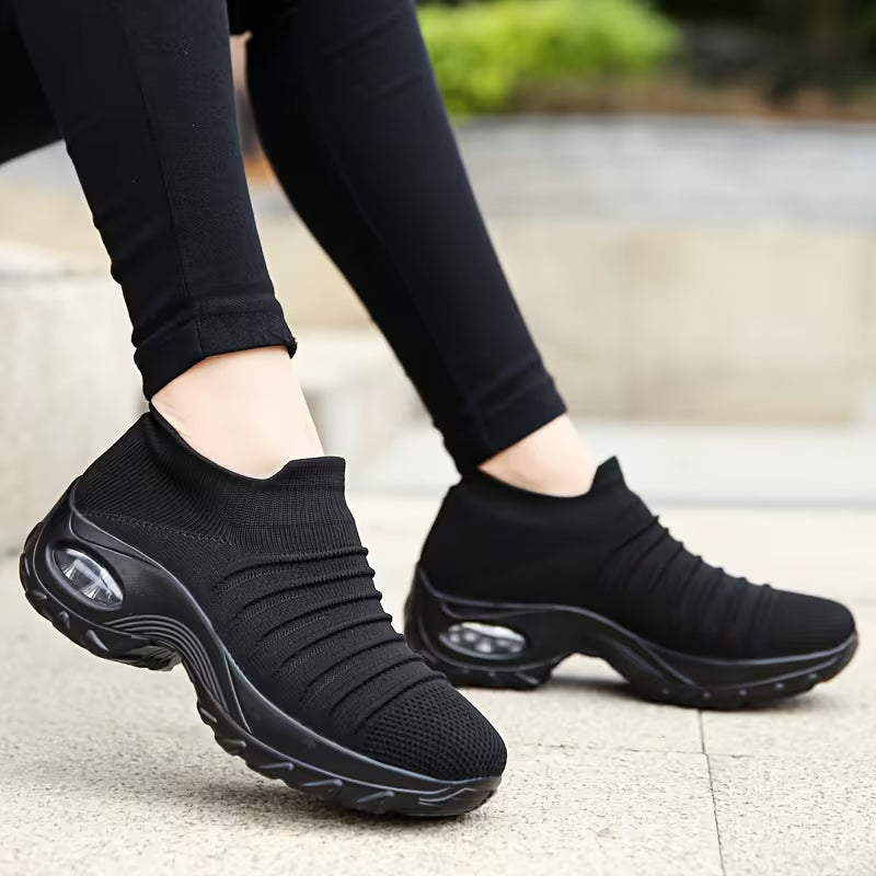 Paloma | Women's Knit Slip On Sneakers Air Cushion Sole