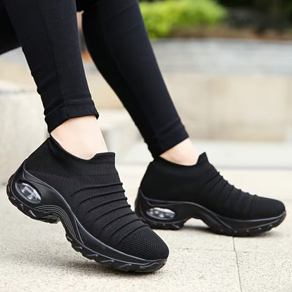 Paloma | Women's Knit Slip On Sneakers Air Cushion Sole