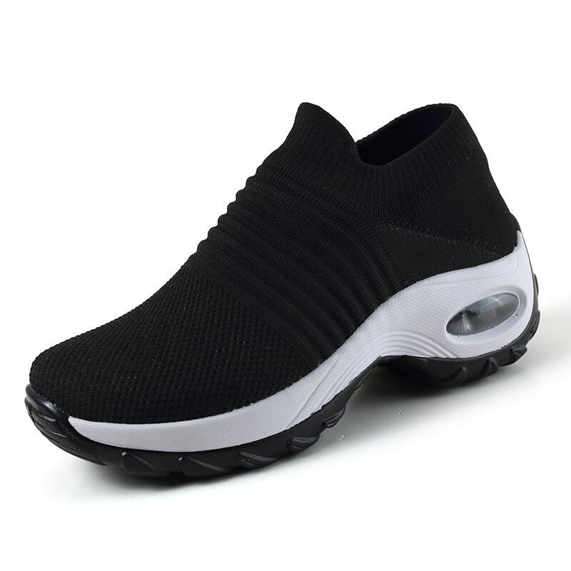 Paloma | Women's Knit Slip On Sneakers Air Cushion Sole