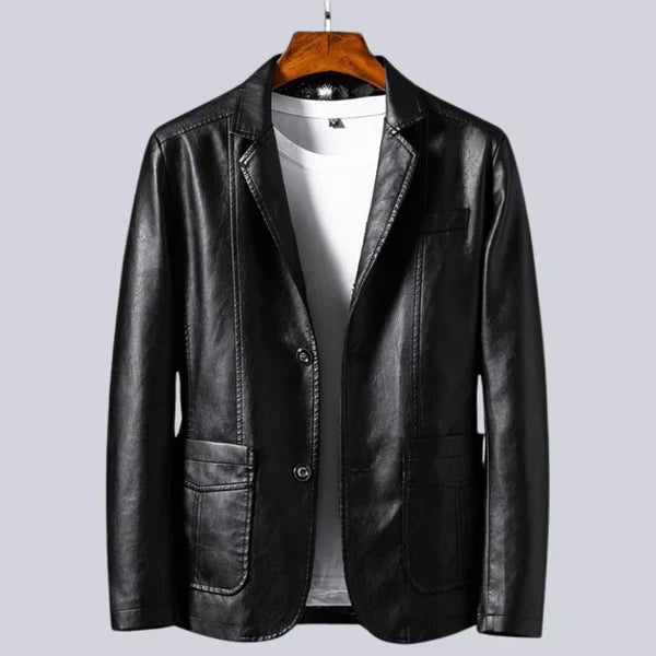 Dinis | Blazer de Couro Homem Corte Clássico