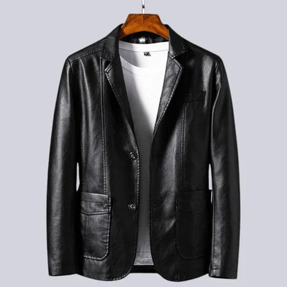 Dinis | Blazer de Couro Homem Corte Clássico