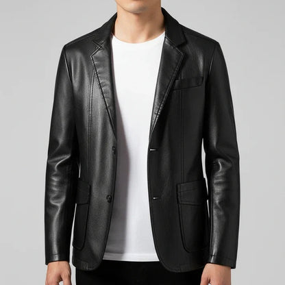 Dinis | Blazer de Couro Homem Corte Clássico