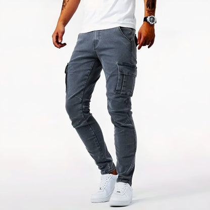 Dinis | Calças de Ganga Homem Cargo Slim Fit