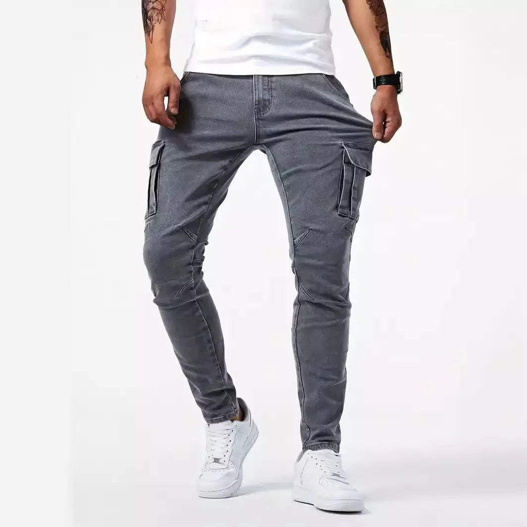 Dinis | Calças de Ganga Homem Cargo Slim Fit