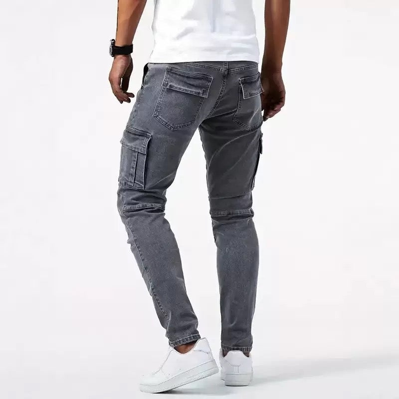Dinis | Calças de Ganga Homem Cargo Slim Fit