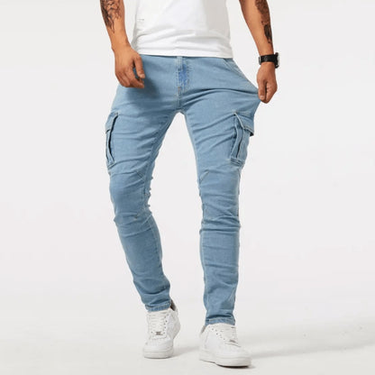 Dinis | Calças de Ganga Homem Cargo Slim Fit