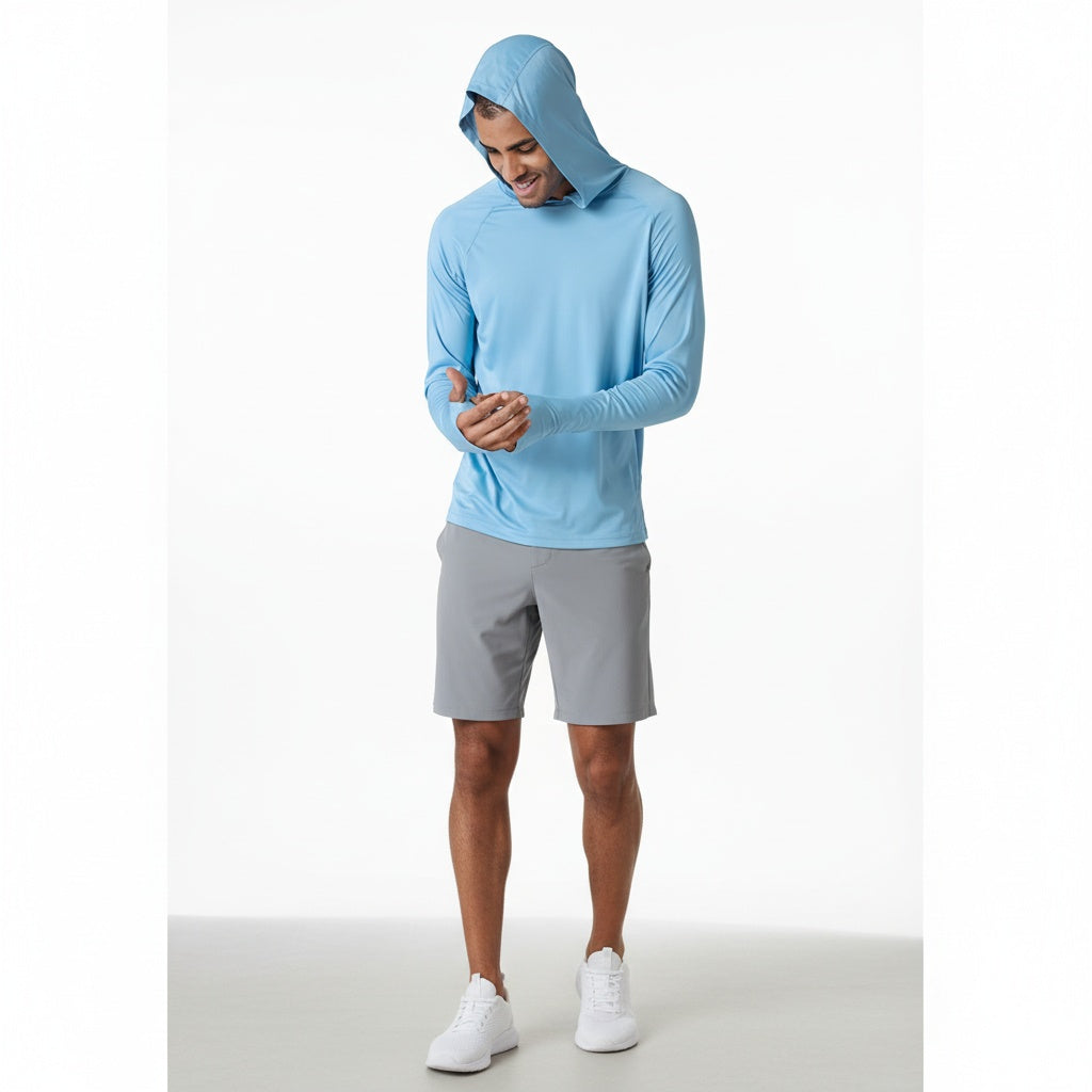 Diogo | Hoodie Homem Manga Comprida com Capuz Proteção UV