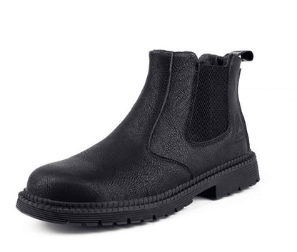Neil | Men's Faux Leather Chunky Chelsea Boots Lug Sole