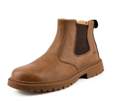 Neil | Men's Faux Leather Chunky Chelsea Boots Lug Sole